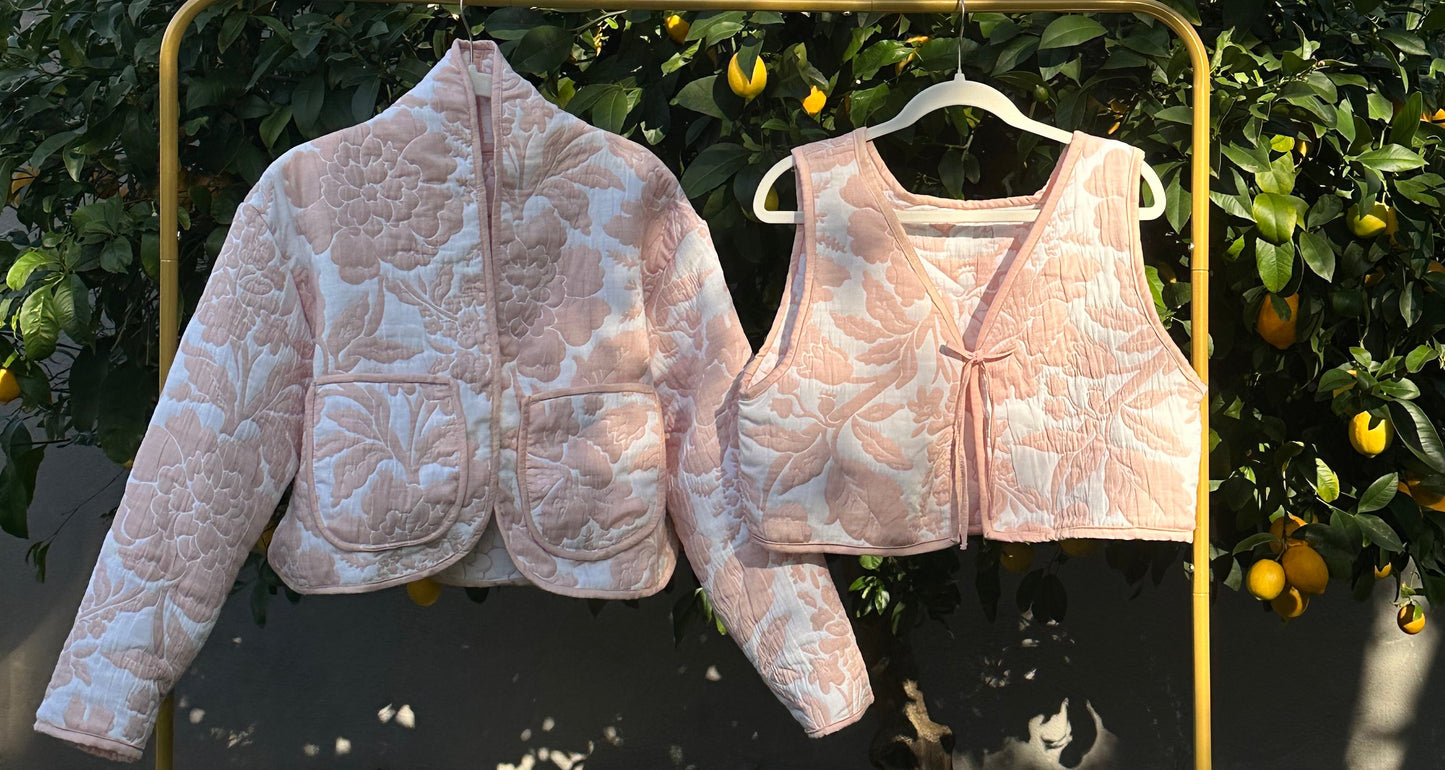 "Blush" Crop Vest